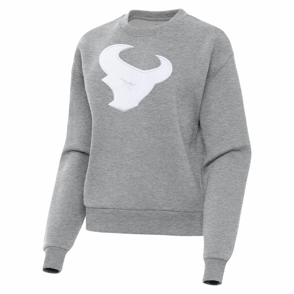 Houston Texans Antigua Women's Victory Pullover Sweatshirt Heather Gray