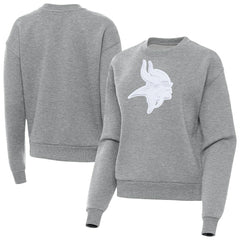 Minnesota Vikings Antigua Women's Victory Pullover Sweatshirt Heather Gray