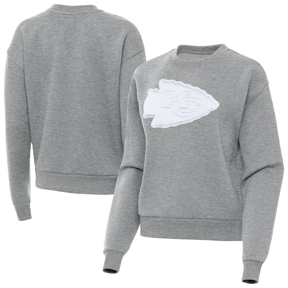 Kansas City Chiefs Antigua Women's Victory Pullover Sweatshirt Heather Gray