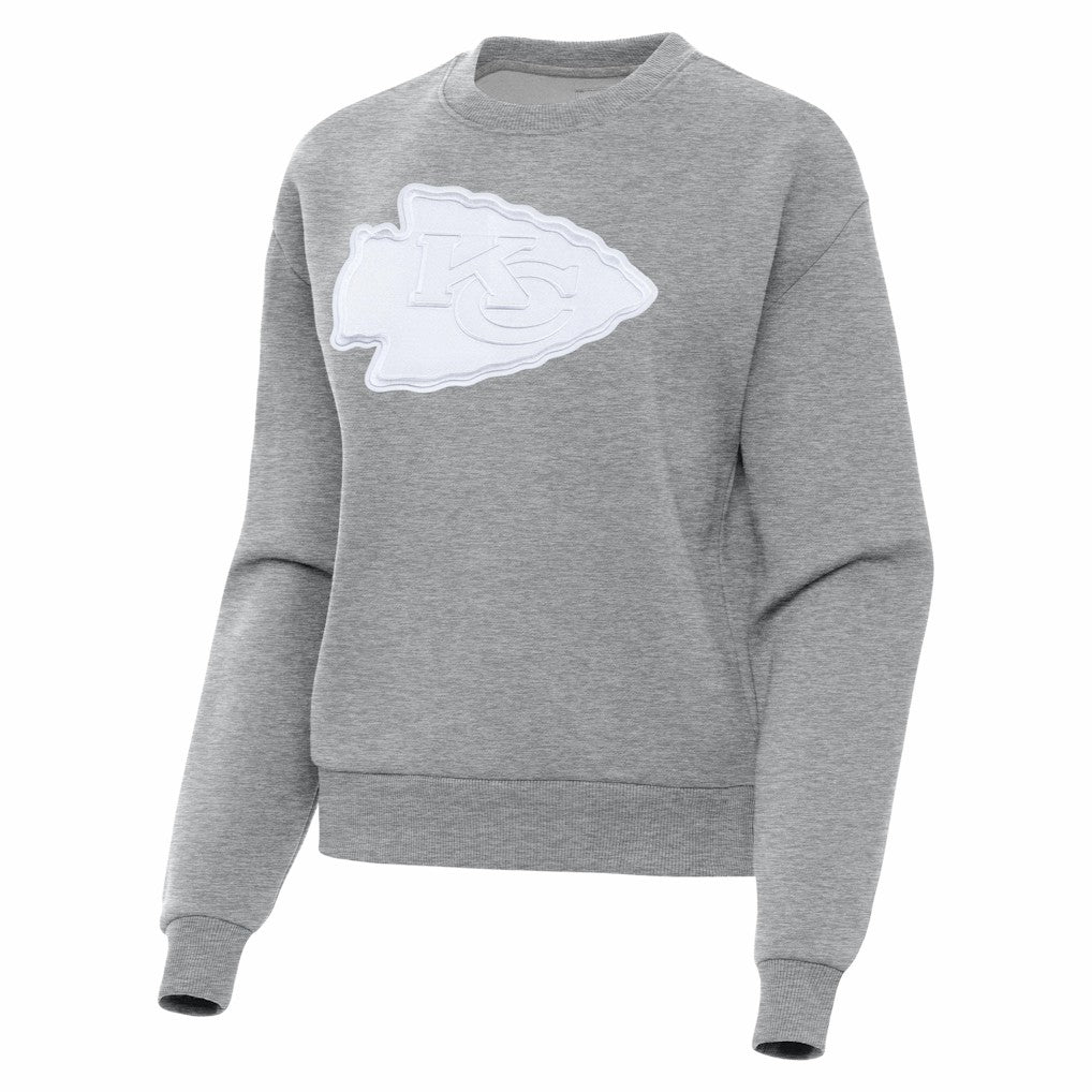 Kansas City Chiefs Antigua Women's Victory Pullover Sweatshirt Heather Gray