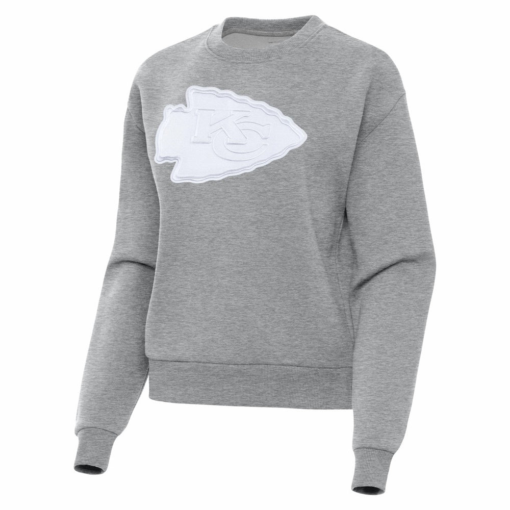 Kansas City Chiefs Antigua Women's Victory Pullover Sweatshirt Heather Gray