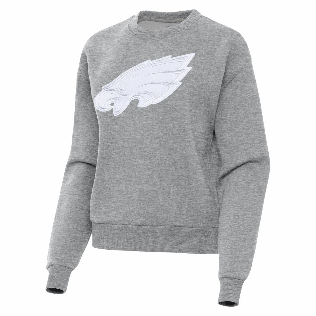 Philadelphia Eagles Antigua Women's Victory Pullover Sweatshirt Heather Gray