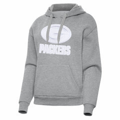 Green Bay Packers Antigua Women's Victory Pullover Hoodie Heather Gray