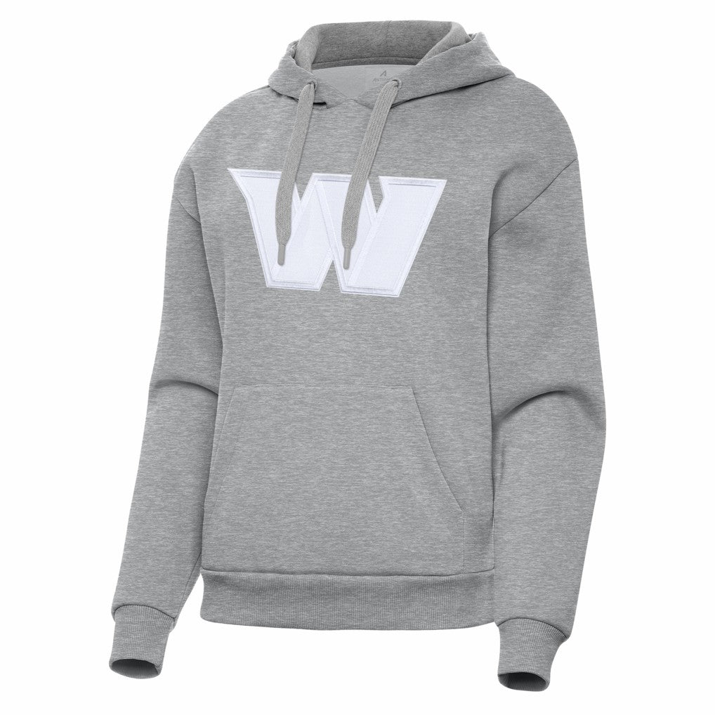 Washington Commanders Antigua Women's Victory Pullover Hoodie Heather Gray