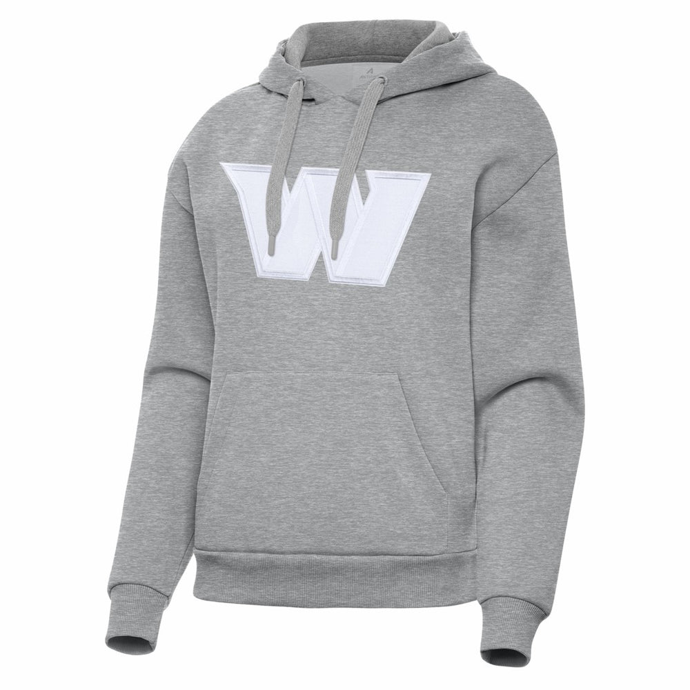 Washington Commanders Antigua Women's Victory Pullover Hoodie Heather Gray