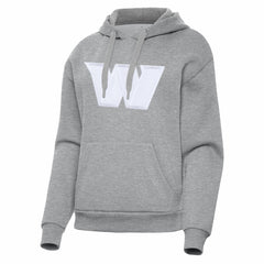 Washington Commanders Antigua Women's Victory Pullover Hoodie Heather Gray