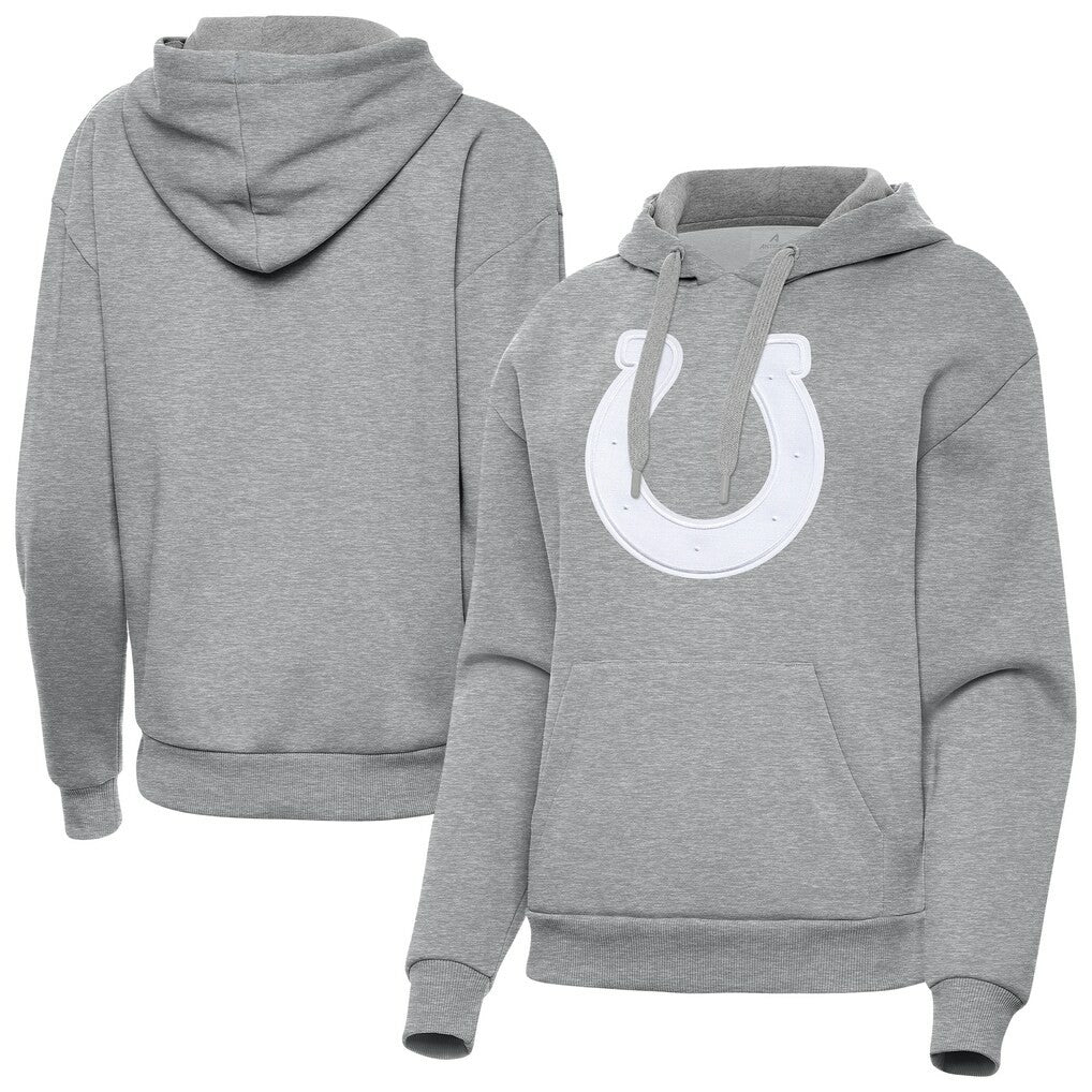 Indianapolis Colts Antigua Women's Victory Pullover Hoodie Heather Gray