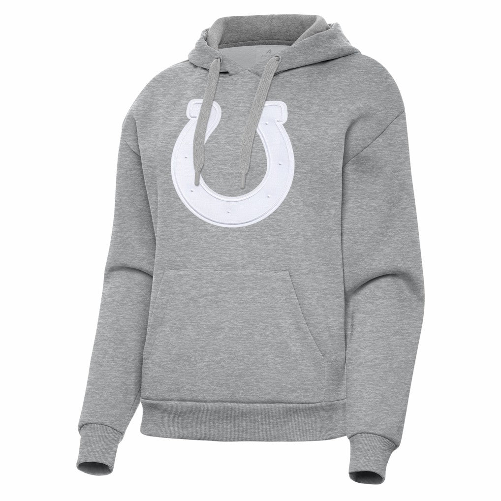 Indianapolis Colts Antigua Women's Victory Pullover Hoodie Heather Gray