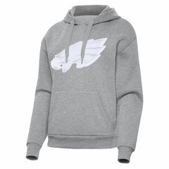 Philadelphia Eagles Antigua Women's Victory Pullover Hoodie Heather Gray