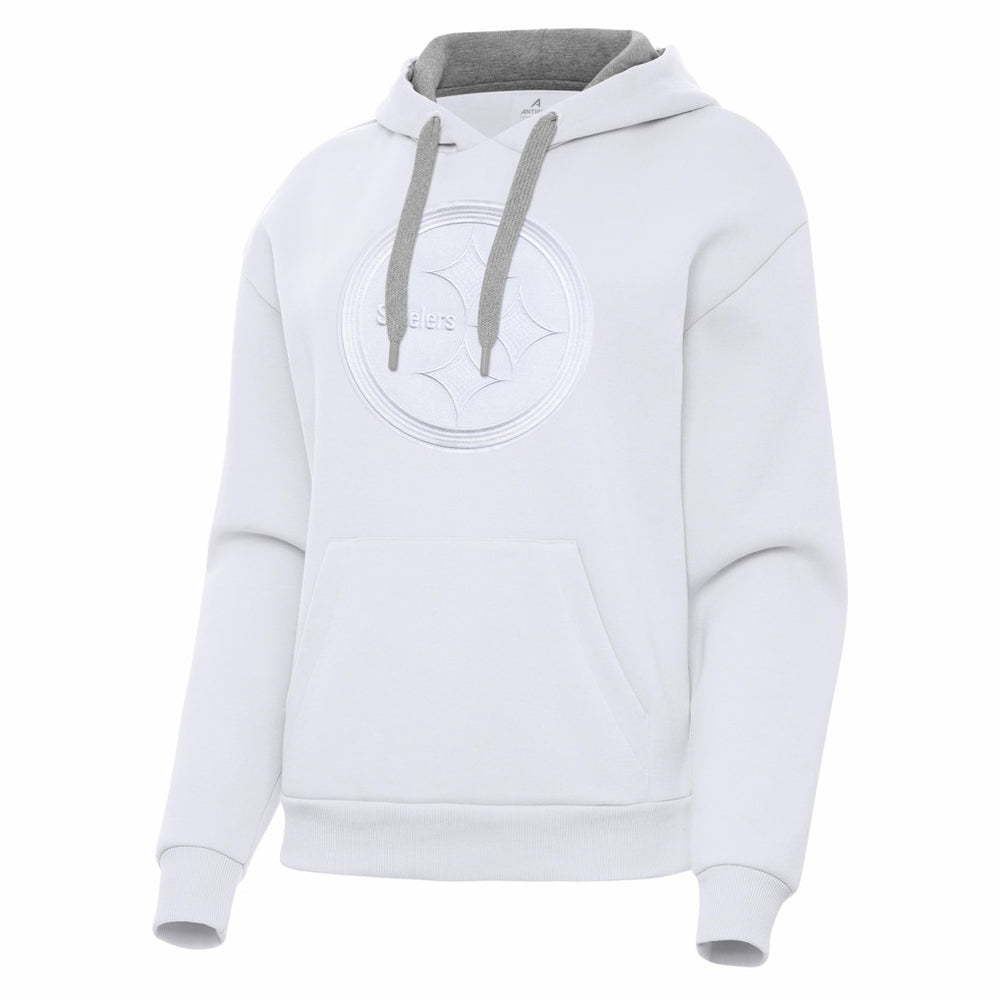 Pittsburgh Steelers Antigua Women's Victory Pullover Hoodie White