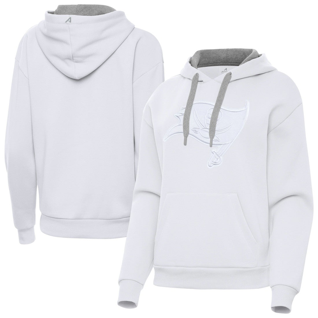 Tampa Bay Buccaneers Antigua Women's Victory Pullover Hoodie White