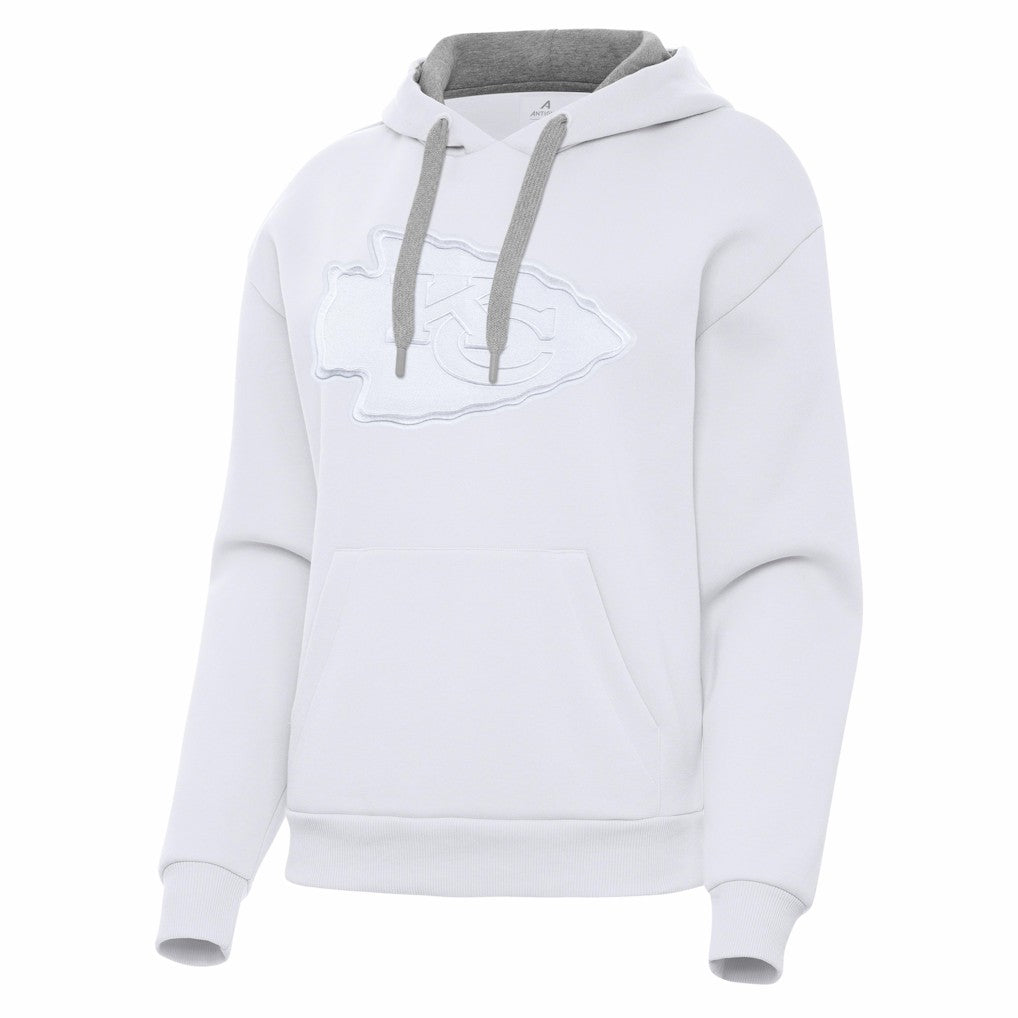 Kansas City Chiefs Antigua Women's Victory Pullover Hoodie White