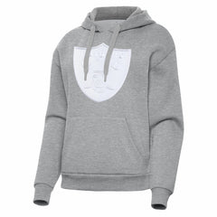 Las Vegas Raiders Antigua Women's Victory Pullover Hoodie Heather Gray
