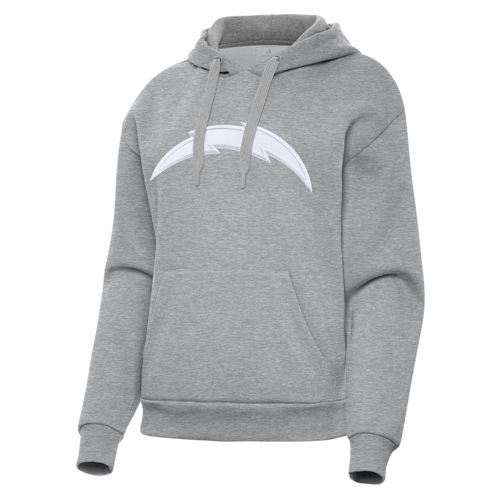 Los Angeles Chargers Antigua Women's Victory Pullover Hoodie Heather Gray