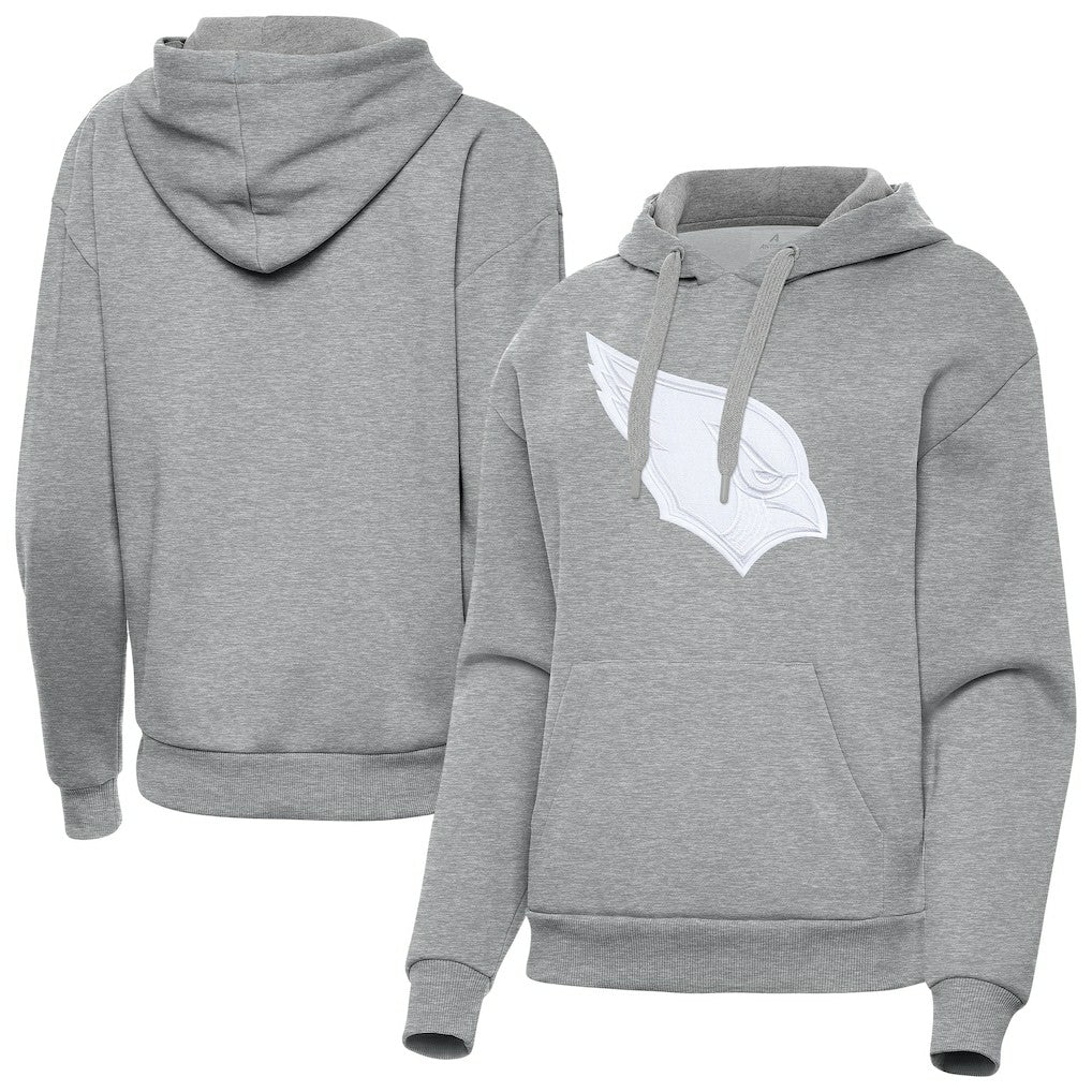 Arizona Cardinals Antigua Women's Victory Pullover Hoodie Heather Gray
