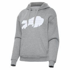 Buffalo Bills Antigua Women's Victory Pullover Hoodie Heather Gray