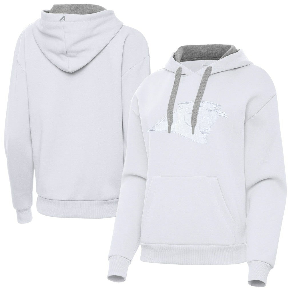 Carolina Panthers Antigua Women's Victory Pullover Hoodie White