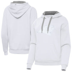 Carolina Panthers Antigua Women's Victory Pullover Hoodie White