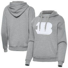 Cincinnati Bengals Antigua Women's Victory Pullover Hoodie Heather Gray