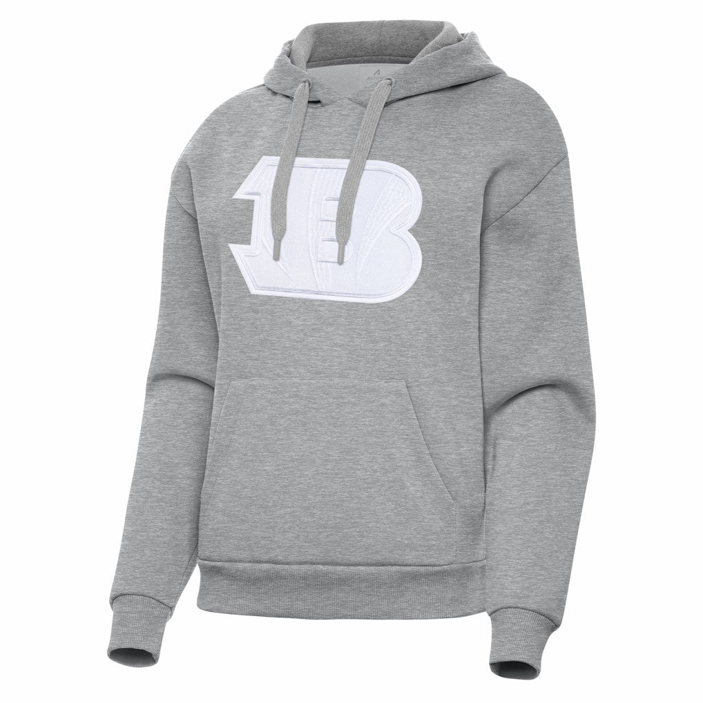 Cincinnati Bengals Antigua Women's Victory Pullover Hoodie Heather Gray