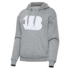 Cincinnati Bengals Antigua Women's Victory Pullover Hoodie Heather Gray
