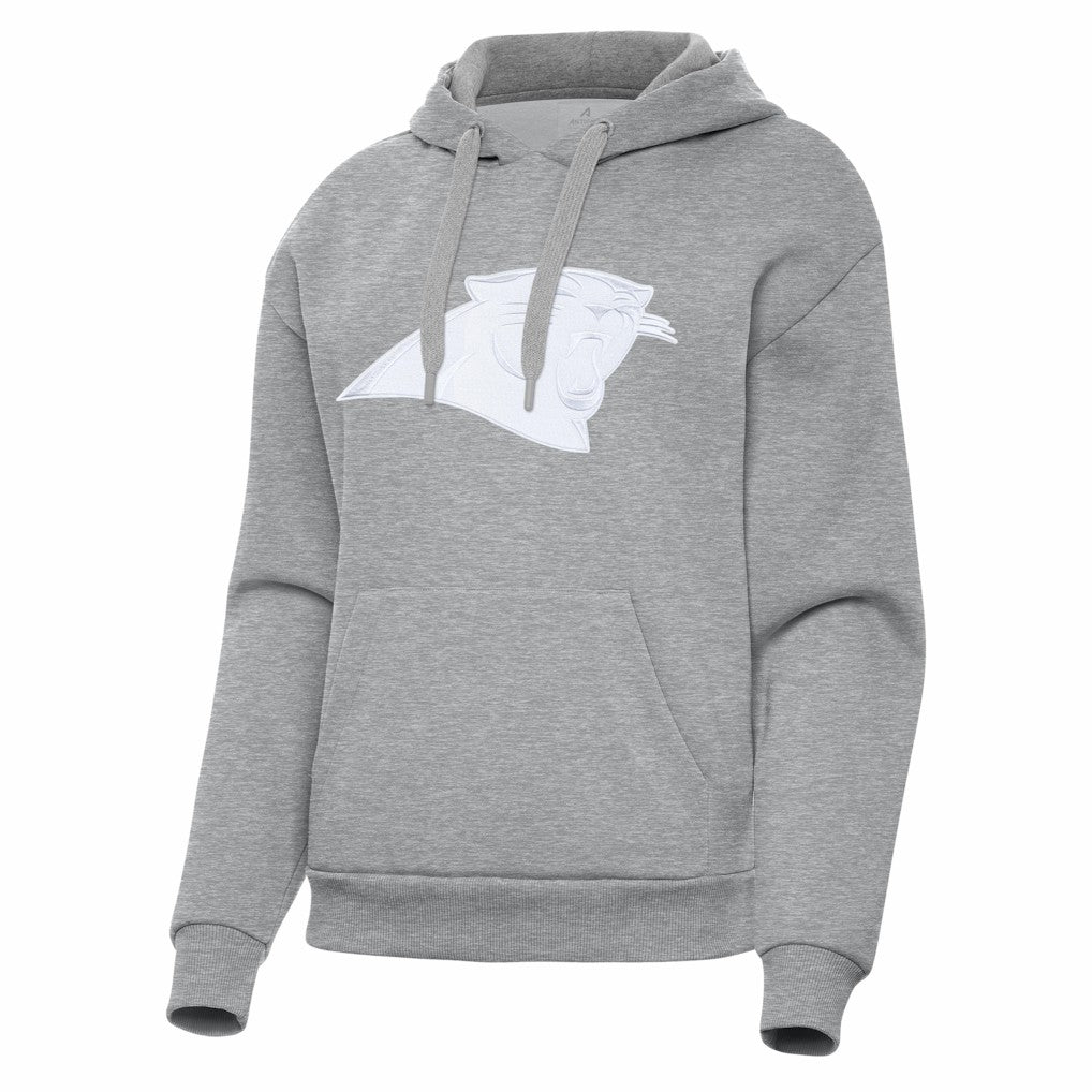 Carolina Panthers Antigua Women's Victory Pullover Hoodie Heather Gray