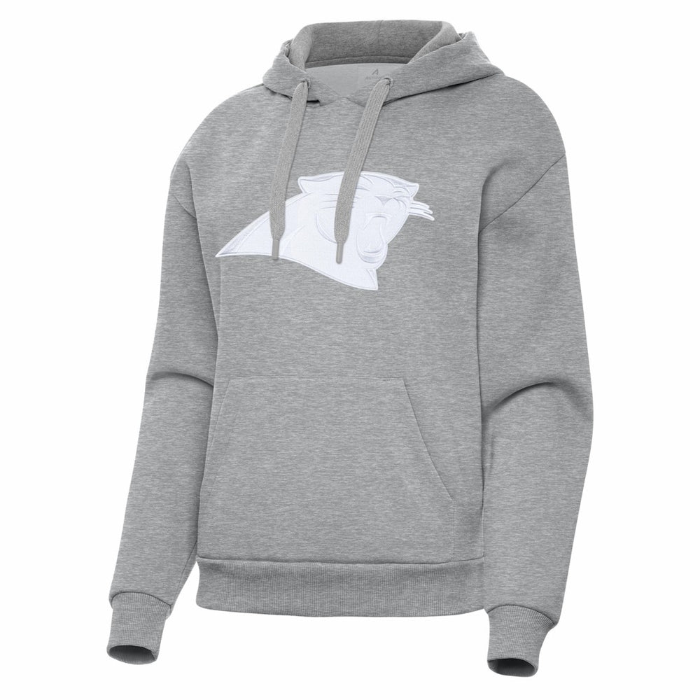 Carolina Panthers Antigua Women's Victory Pullover Hoodie Heather Gray
