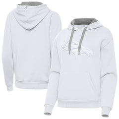 Denver Broncos Antigua Women's Victory Pullover Hoodie White