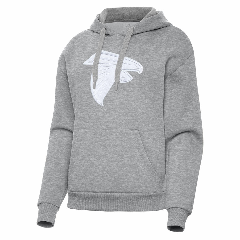 Atlanta Falcons Antigua Women's Victory Pullover Hoodie Heather Gray