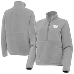 Washington Commanders Antigua Women's Figure Half-Zip Sweatshirt Gray