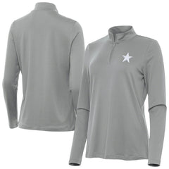 Dallas Cowboys Antigua Women's Reprocess Quarter-Zip Top Gray