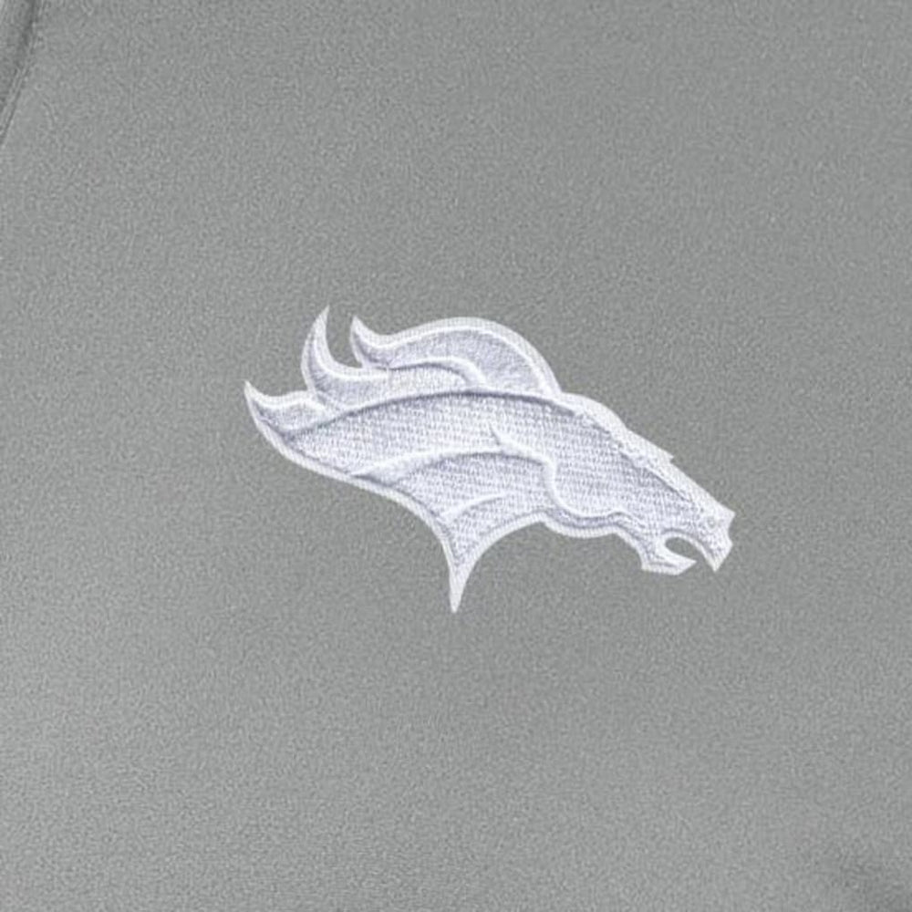 Denver Broncos Antigua Women's Reprocess Quarter-Zip Top Gray