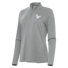 Houston Texans Antigua Women's Reprocess Quarter-Zip Top Gray