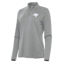 Tampa Bay Buccaneers Antigua Women's Reprocess Quarter-Zip Top Gray