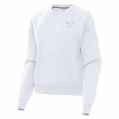 Dallas Cowboys Antigua Women's Victory Crew Pullover Sweatshirt White