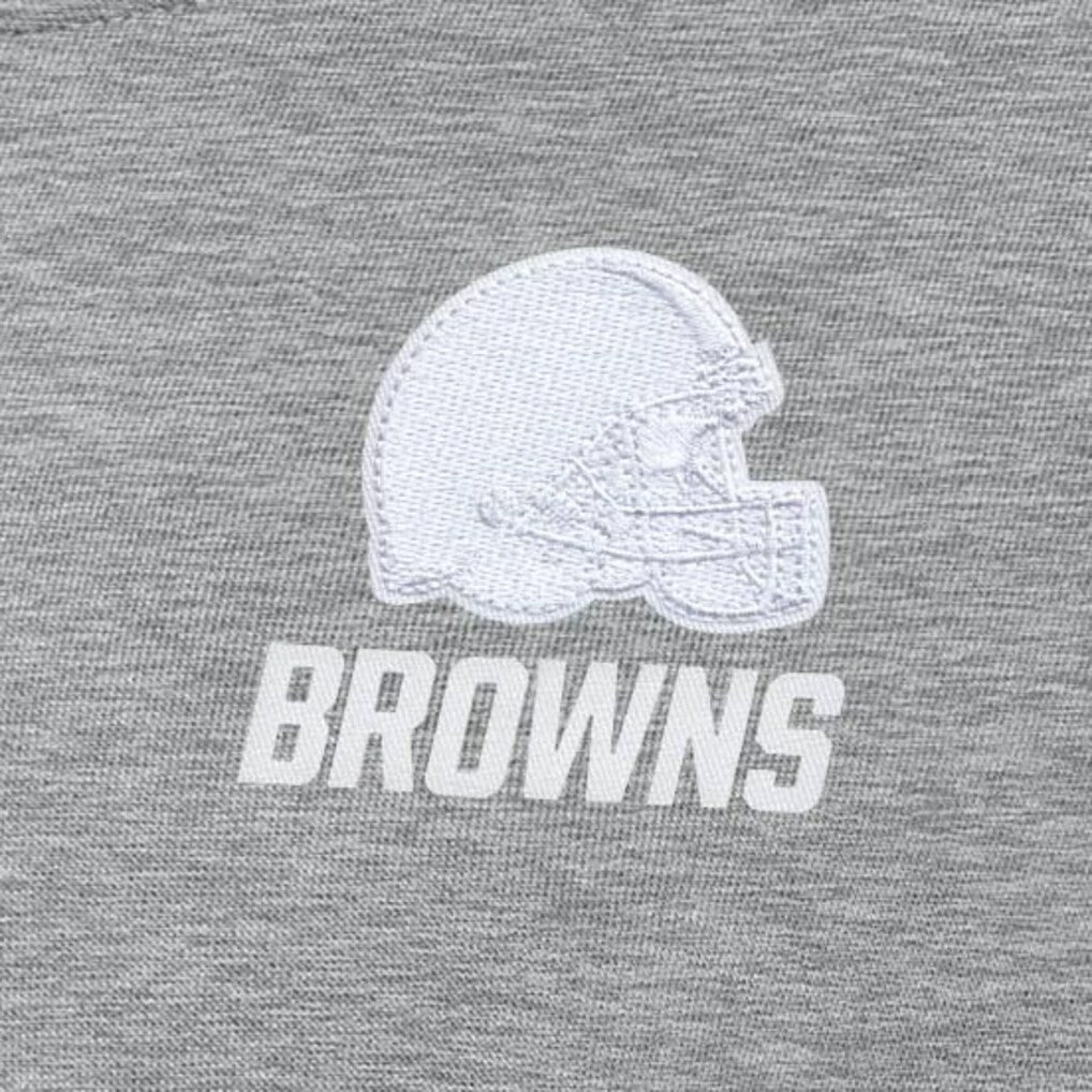 Cleveland Browns Antigua Women's Victory Crew Pullover Sweatshirt Heather Gray