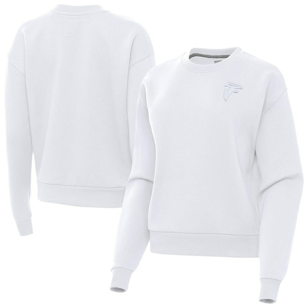 Atlanta Falcons Antigua Women's Victory Crew Pullover Sweatshirt White
