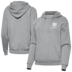 Chicago Bears Antigua Women's Victory Pullover Hoodie Heather Gray