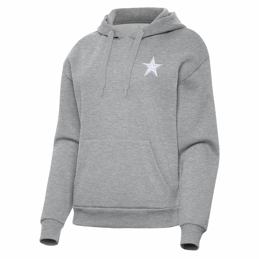 Dallas Cowboys Antigua Women's Victory Pullover Hoodie Heather Gray