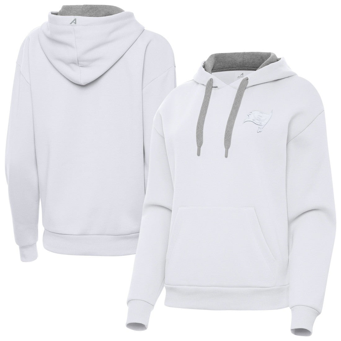 Tampa Bay Buccaneers Antigua Women's Victory Pullover Hoodie White