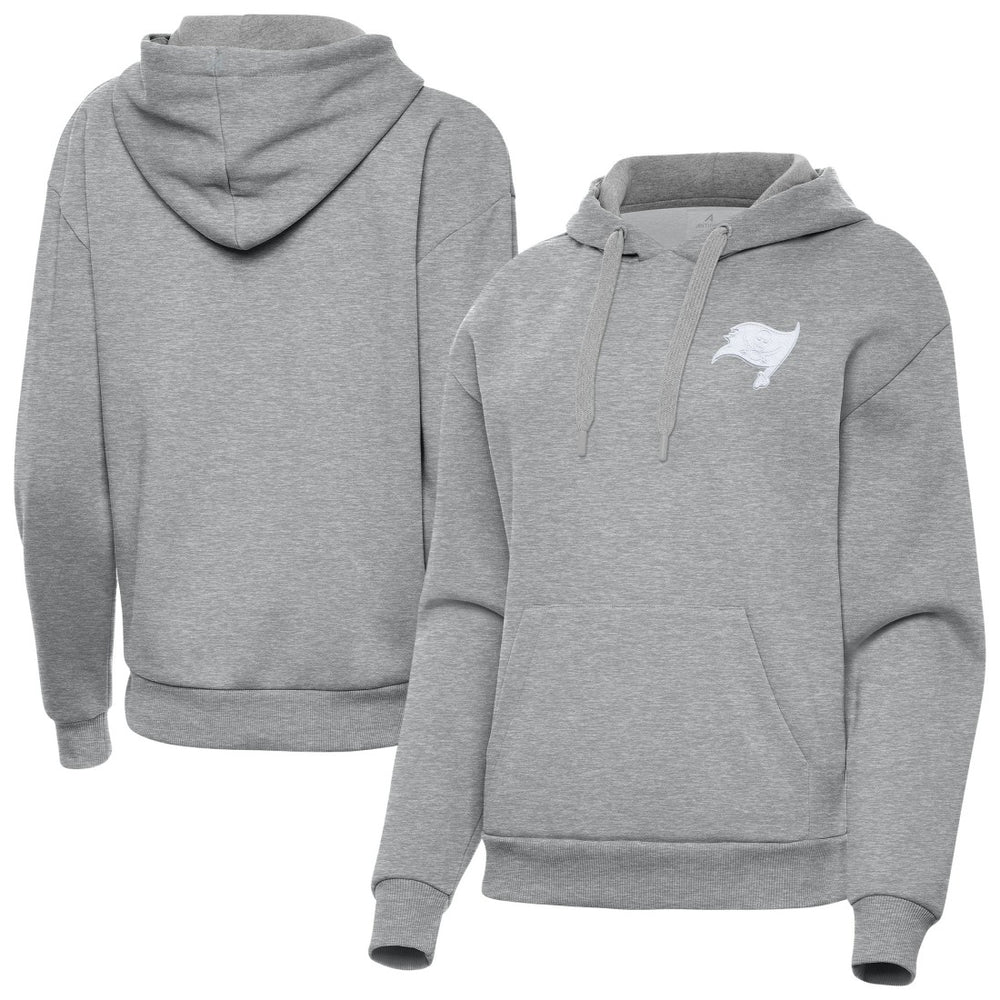 Tampa Bay Buccaneers Antigua Women's Victory Pullover Hoodie Heather Gray