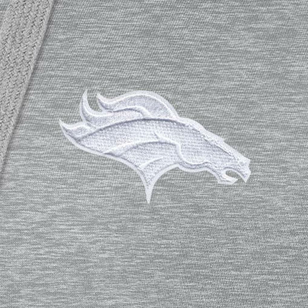 Denver Broncos Antigua Women's Victory Pullover Hoodie Heather Gray