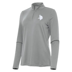 Minnesota Vikings Antigua Women's Reprocess Quarter-Zip Top Gray