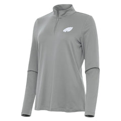 Philadelphia Eagles Antigua Women's Reprocess Quarter-Zip Top Gray