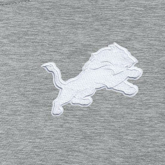 Detroit Lions Antigua Women's Victory Crew Pullover Sweatshirt Heather Gray