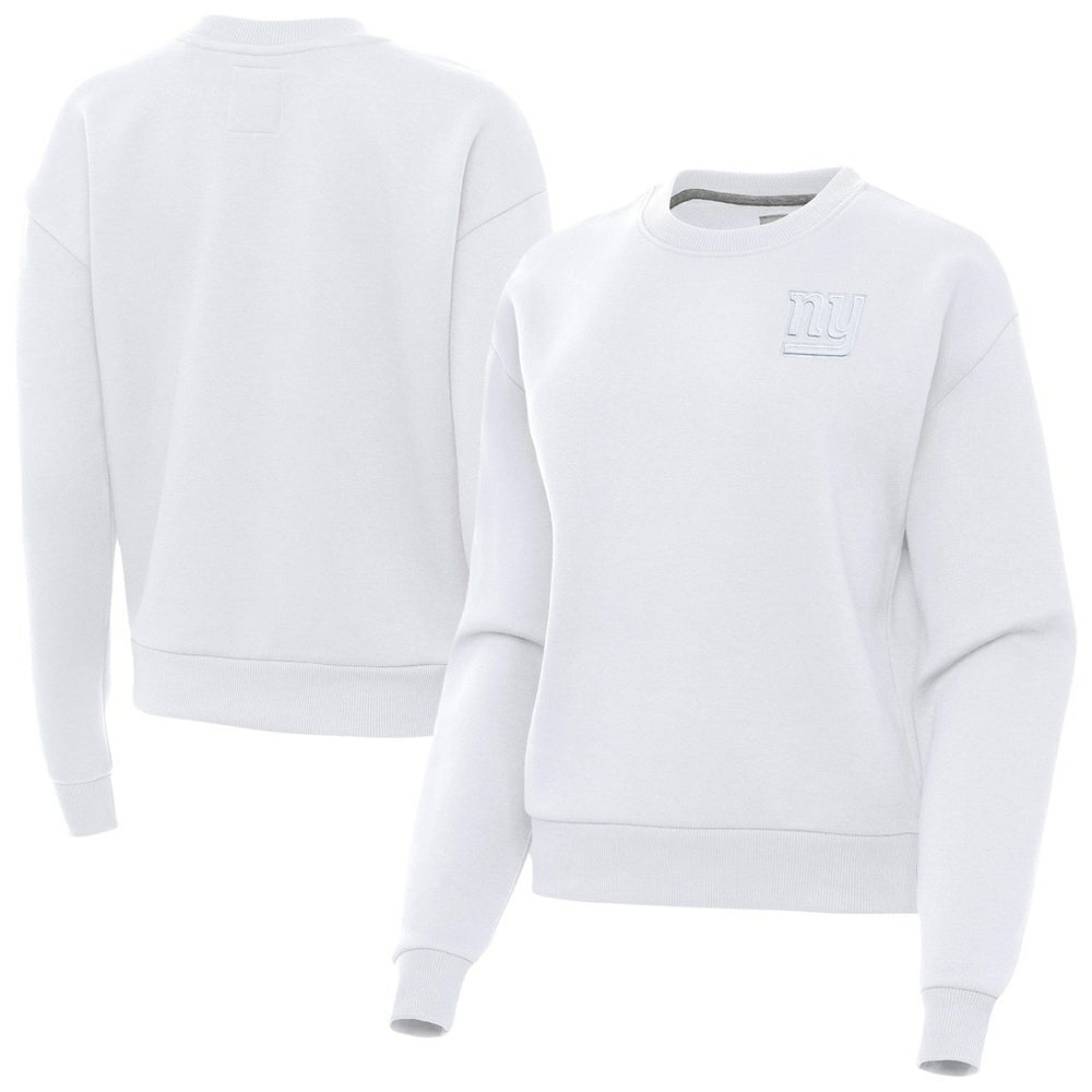 New York Giants Antigua Women's Victory Crew Pullover Sweatshirt White