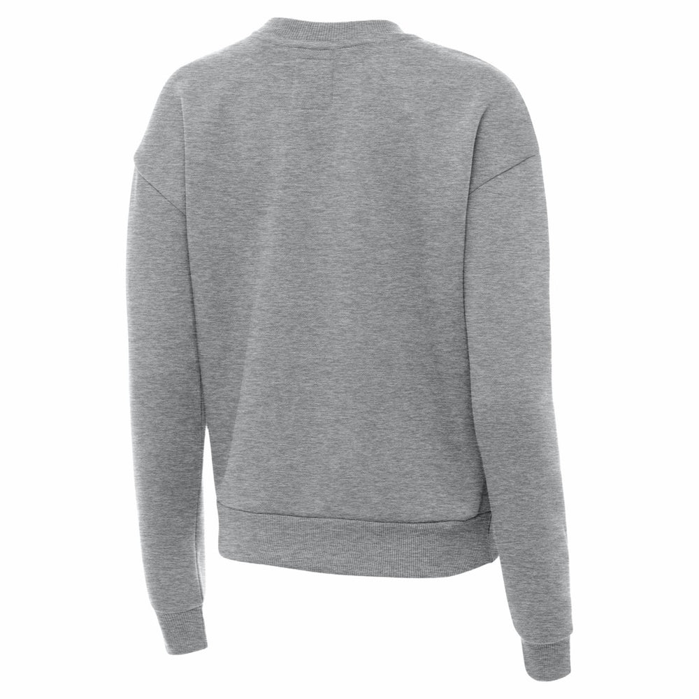 Kansas City Chiefs Antigua Women's Victory Crew Pullover Sweatshirt Heather Gray