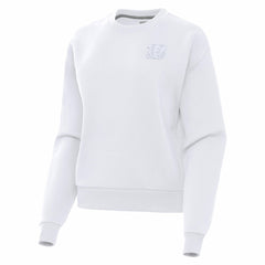 Cincinnati Bengals Antigua Women's Victory Crew Pullover Sweatshirt White