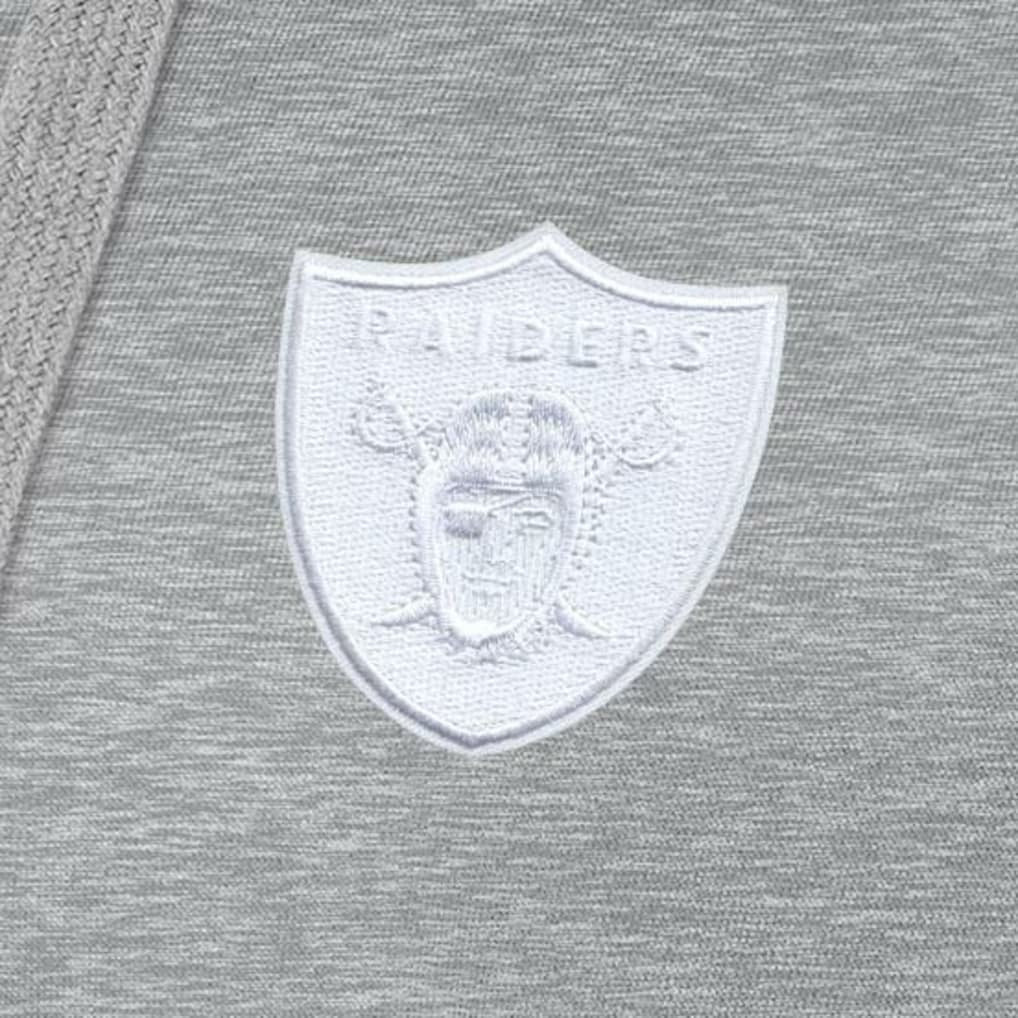 Las Vegas Raiders Antigua Women's Victory Pullover Hoodie Heather Gray