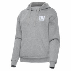 New York Giants Antigua Women's Victory Pullover Hoodie Heather Gray